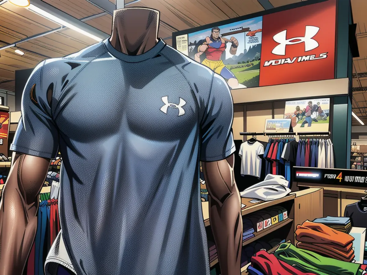 Under Armour-Bekleidung wird in einem Geschäft von Dick's Sporting Goods am 16. Mai 2024 in Petaluma, Kalifornien, ausgestellt.