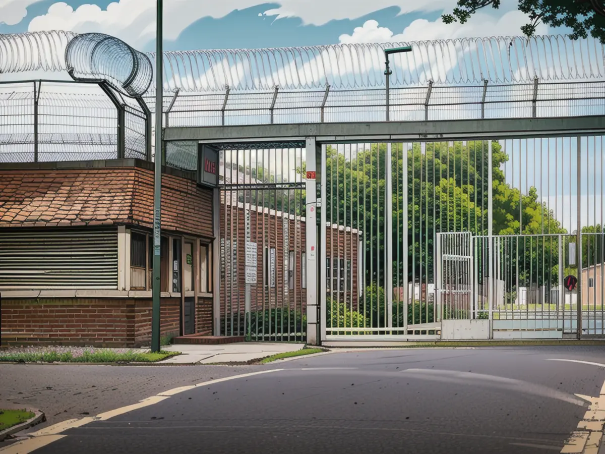 The entrance to Meppen Prison