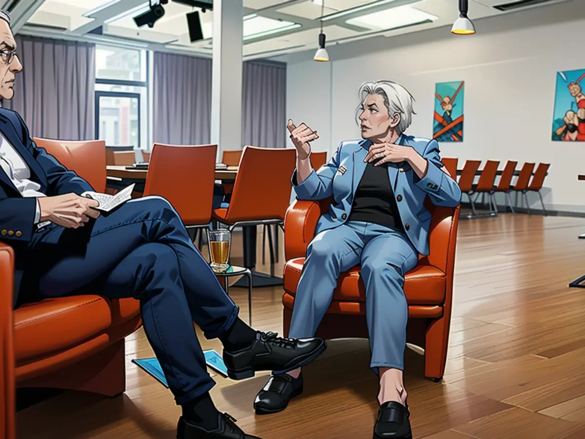 Former Minister Schmidt in a BILD talk with chief reporter Hans-Jörg Vehlewald (59). The interview took place at the SPD headquarters at Nuremberg Central Station.