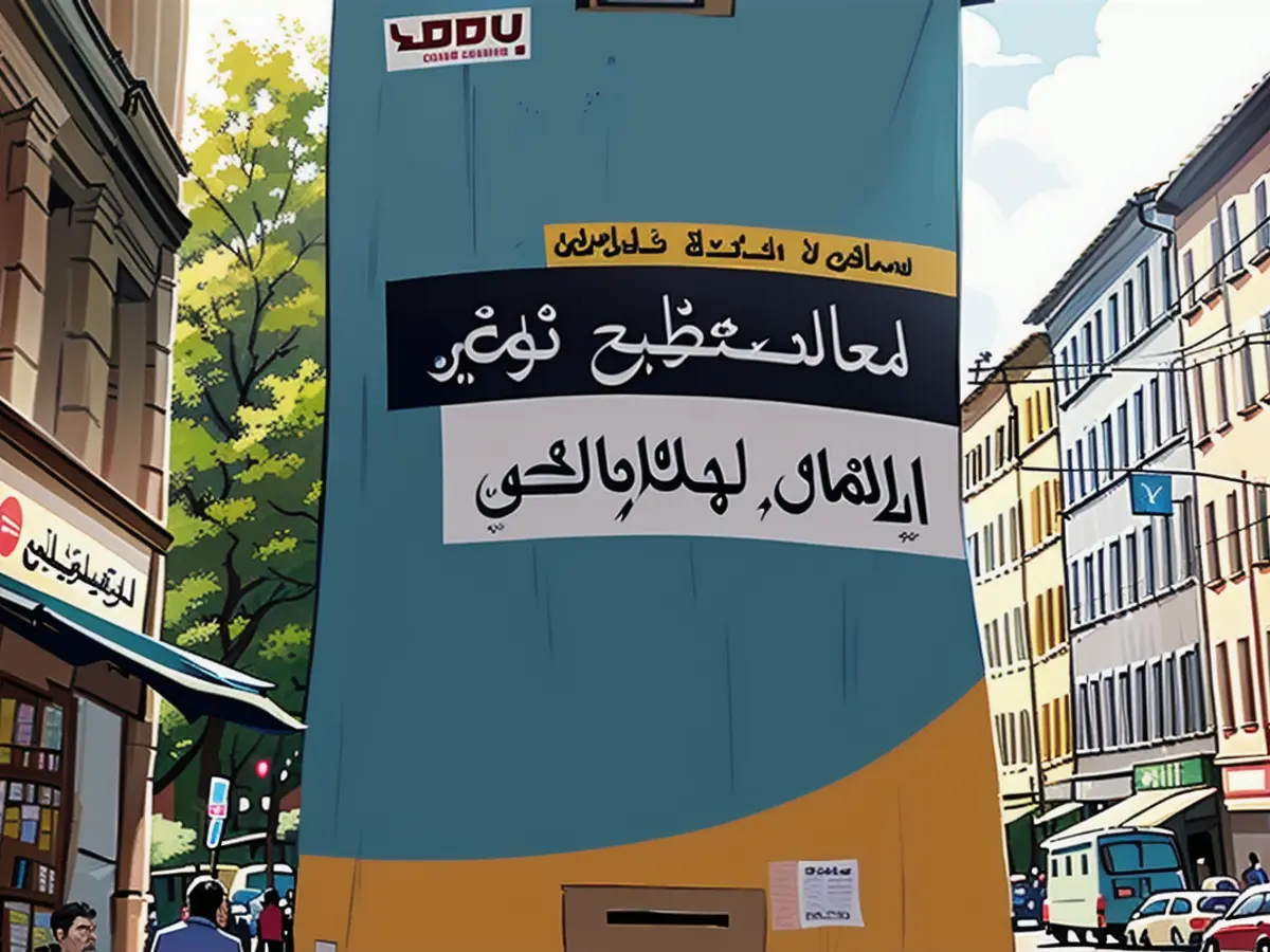 On election posters, the CDU promised in Arabic: 