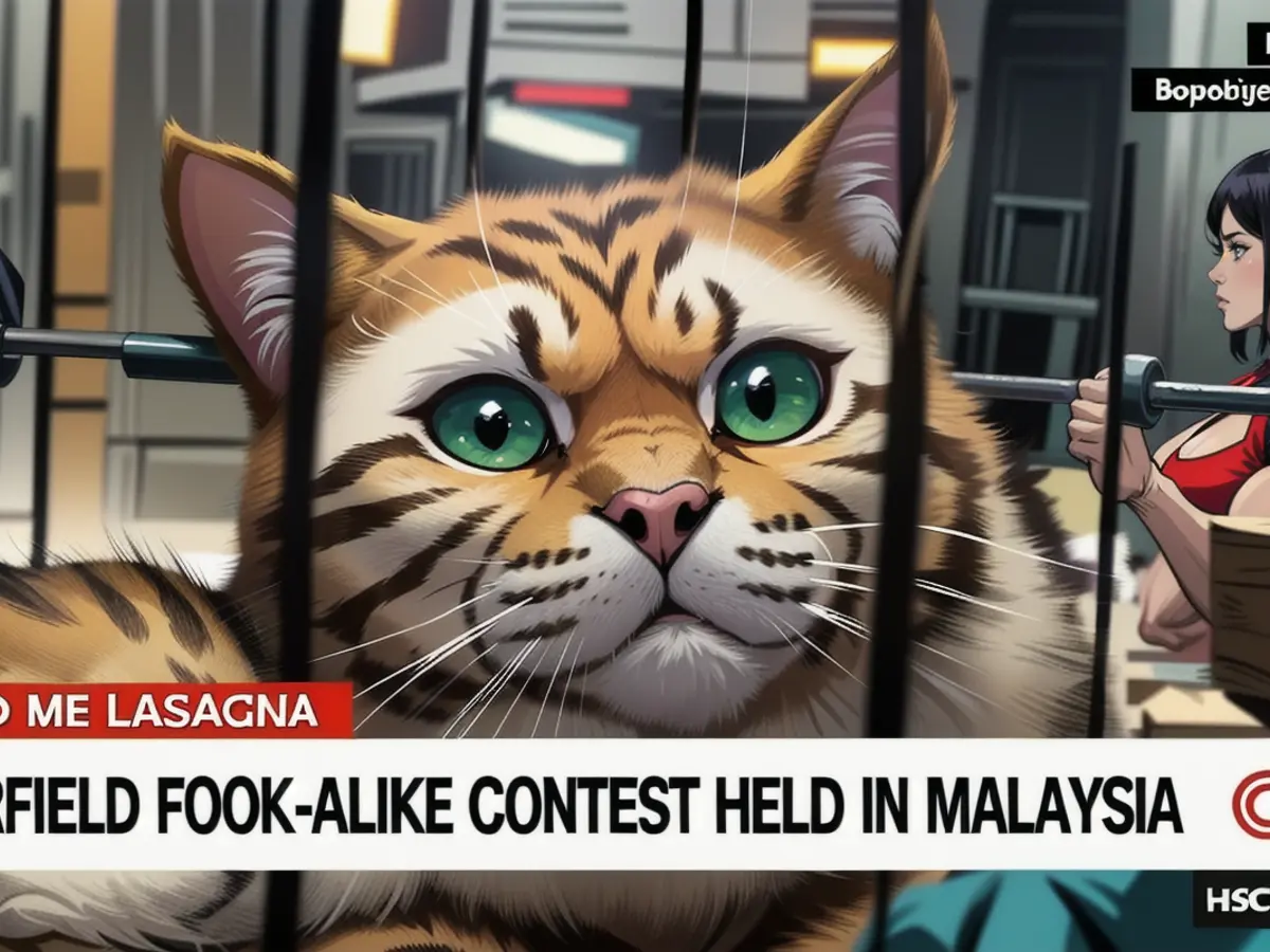 Malaysia holds Garfield look-alike contest. Cat owners and their furry companions gathered to compete in a Garfield look-alike competition hosted by the Malaysia Cat Club.