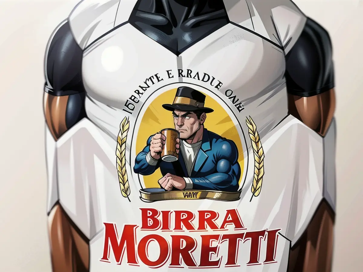 Invulgar: Uma lata de festa com design de futebol de Birra Moretti de 2011