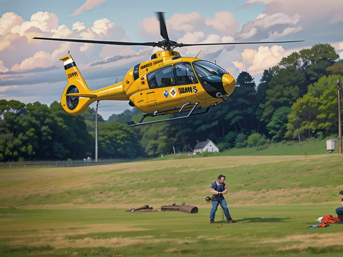 The Christophorus 17 rescue helicopter was also deployed