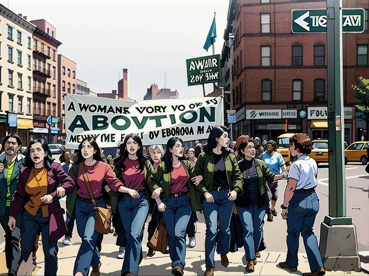 Demonstrators gather against state abortion regulations in New York City, in May 1972. There are fears in Germany that the overturning of Roe v. Wade in 2022 could inspire similar moves in Europe.