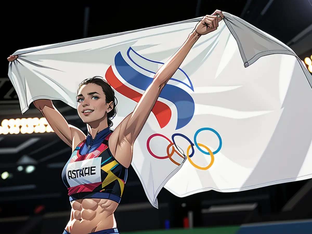 The ROC's Mariya Lasitskene won the gold medal in the women's high jump at the Tokyo Olympics.