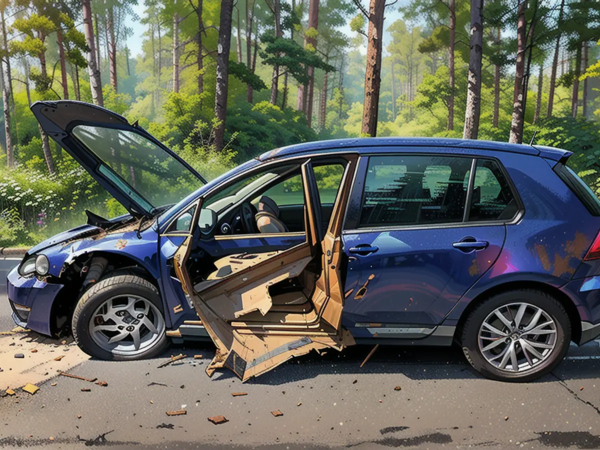 The wrecked Golf - an expert must now clarify why the accident happened