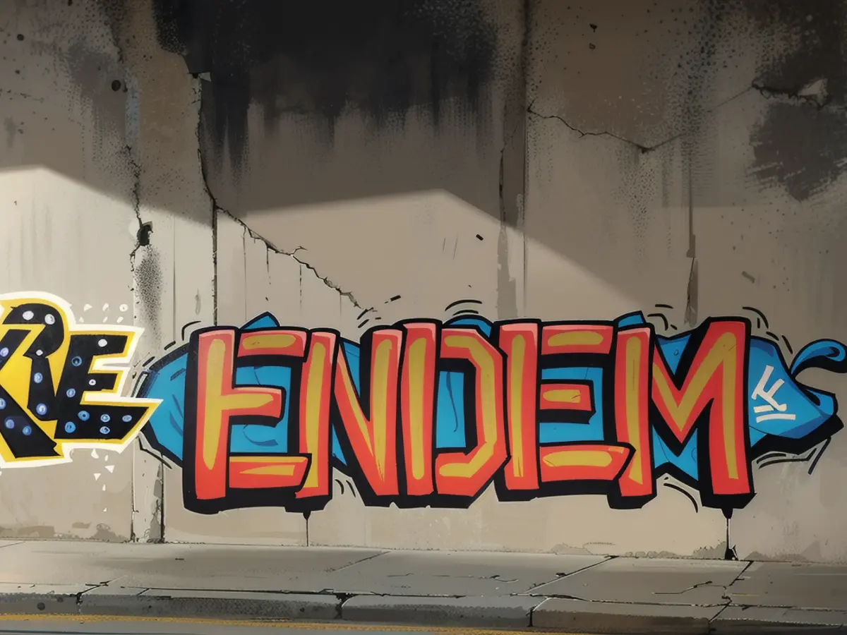 Das ENDEM-Schild, das hier die Wände des 3rd Street Tunnels in der Innenstadt von Los Angeles ziert.