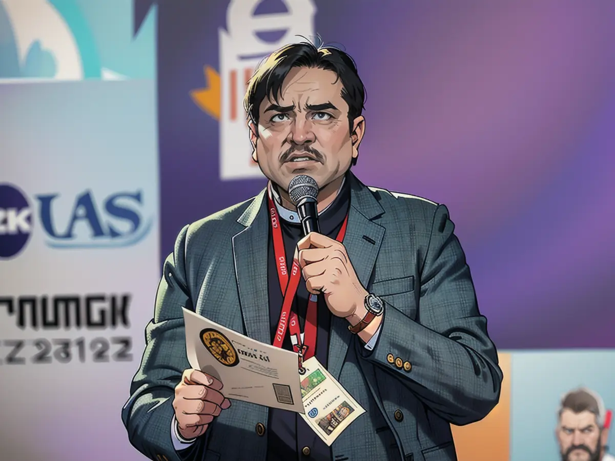 Indian Journalist Ravish Kumar speaks during Jaipur Literature Festival on January 26, 2020.