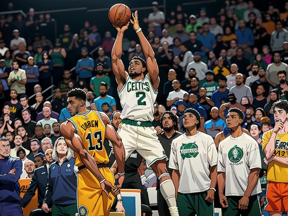 Boston Celtics guard Jaylen Brown forced the game into overtime with a three-pointer in the final seconds of regulation.