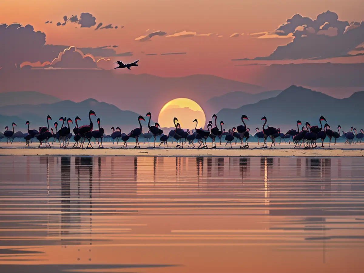Flamingos sind regelmäßige Besucher des Tuz-Sees in der Nähe von Konya.