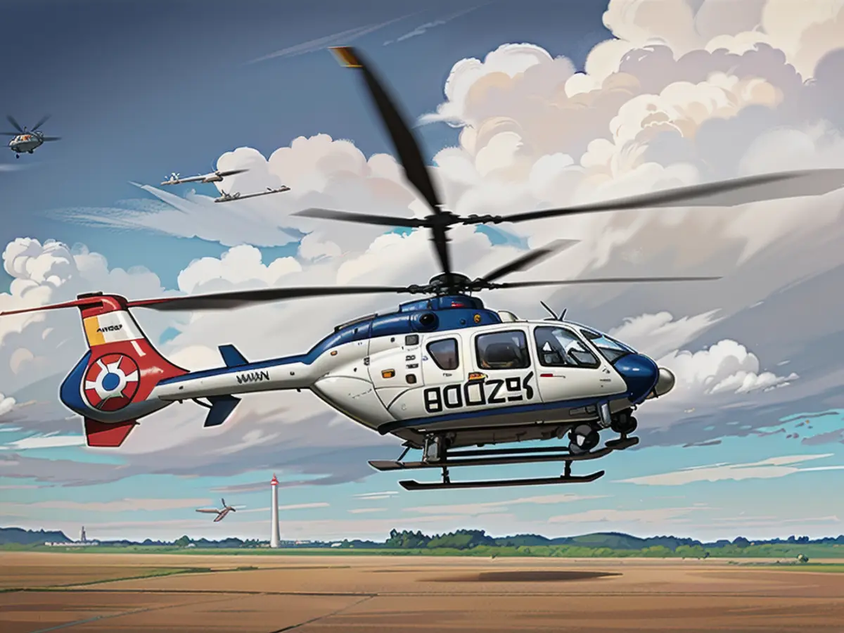 The Saxon Air Force has three Airbus EC135 helicopters in operation, which can stay in the air for two hours and each have two 450 hp turbines