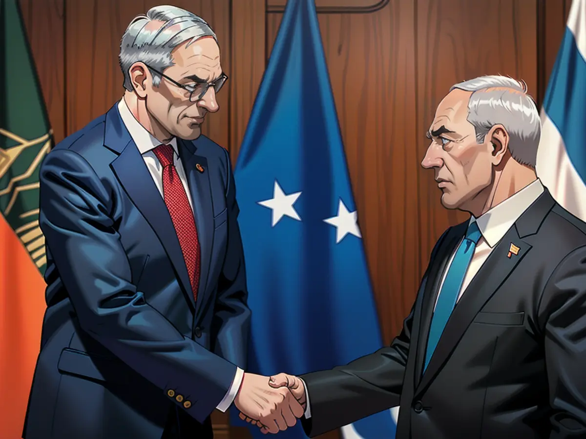 CDU leader Merz with Israeli Prime Minister Netanyahu