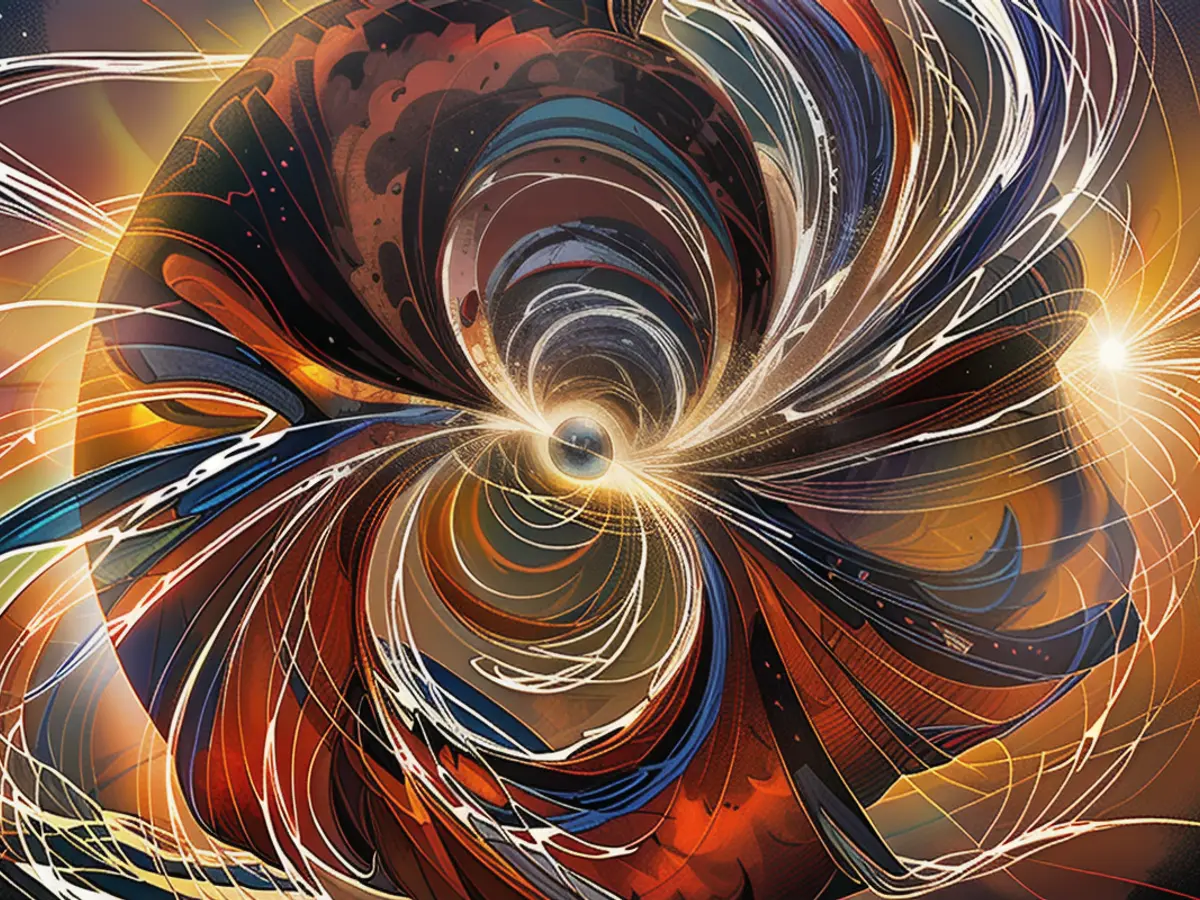 Diese Ansicht des Magnetfelds der Sonne wurde vom Solar Dynamics Observatory der NASA erstellt.