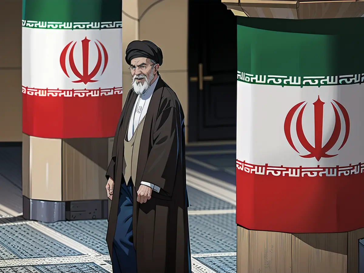 Der Oberste Führer des Iran, Ayatollah Ali Khamenei, trifft am Freitag, den 10. Mai 2024, in Teheran, Iran, ein, um an der Stichwahl des Parlaments teilzunehmen.