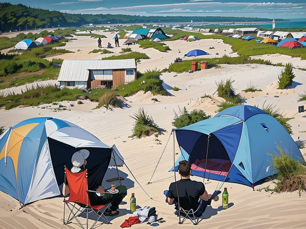 Le Regenbogen-Camp, situé sur la péninsule de Fischland-Darß, est l'un des plus beaux campings de...