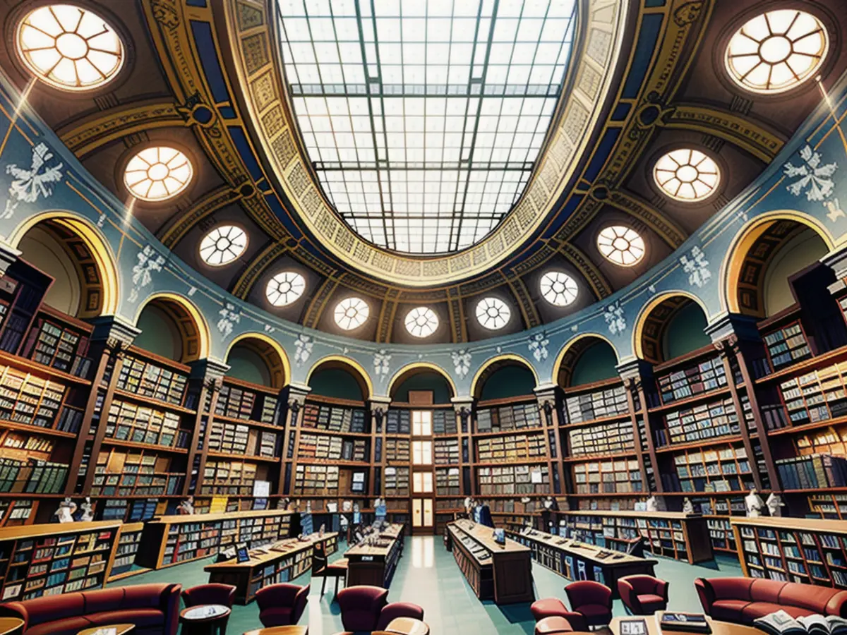 The reading room of the National Library BNF in Paris