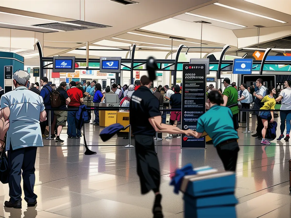 Travelers are seen ahead of the Fourth of July holiday weekend at Hartsfield-Jackson Atlanta International Airport last year. Expect a sea of companionship at US airports this summer.