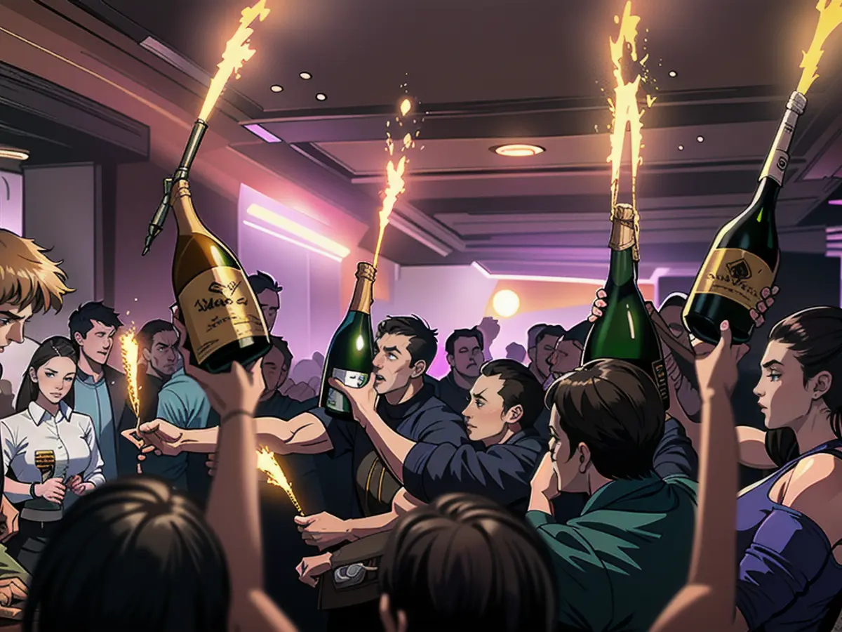 Some bottles of Champagne at Amber Lounge afterparties can cost €20,000 (£21,600).