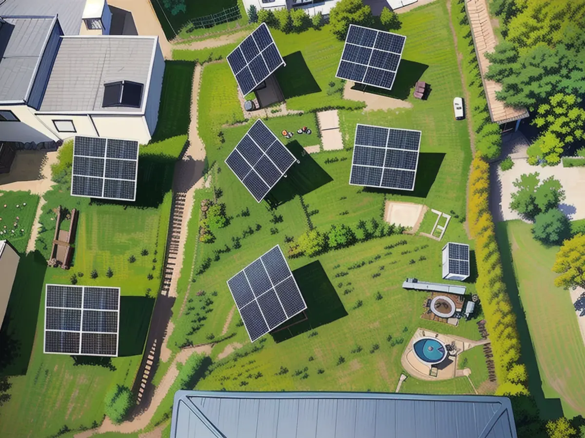 C'est l'aspect sauvage du jardin de Willi Kemmler à Gomaringen. Sept systèmes photovoltaïques sont...