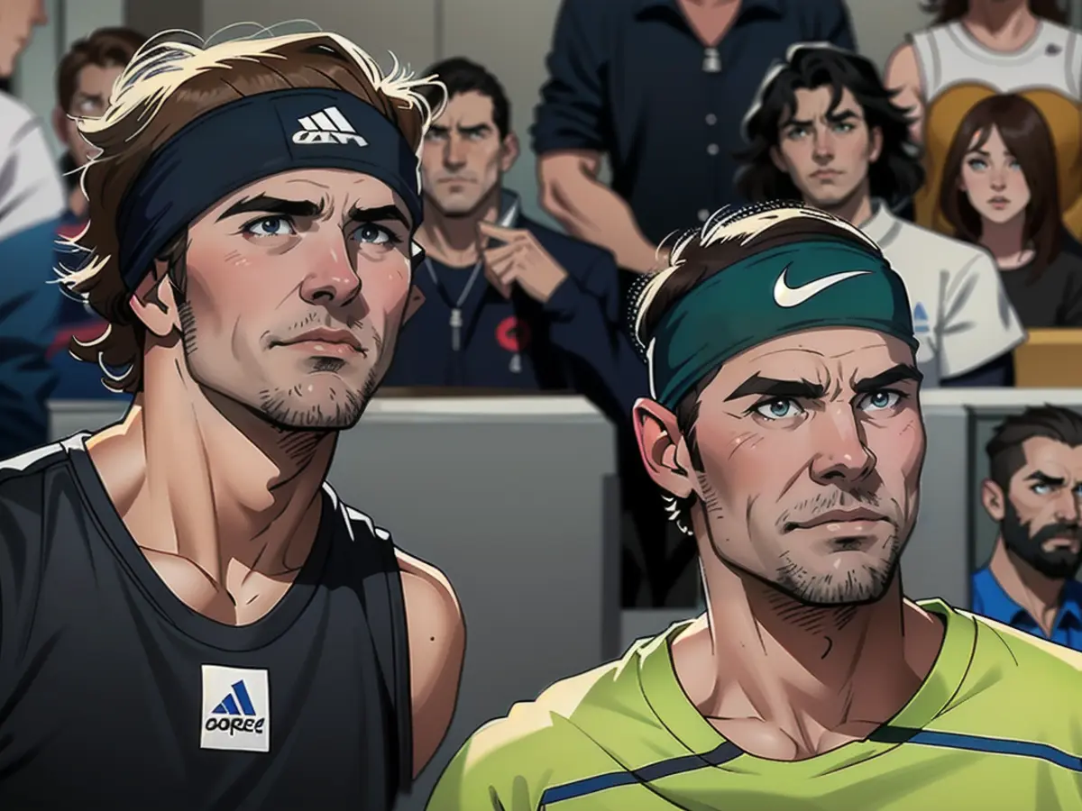 Before the final clash in Paris 2022: Alexander Zverev (l.) and Rafael Nadal