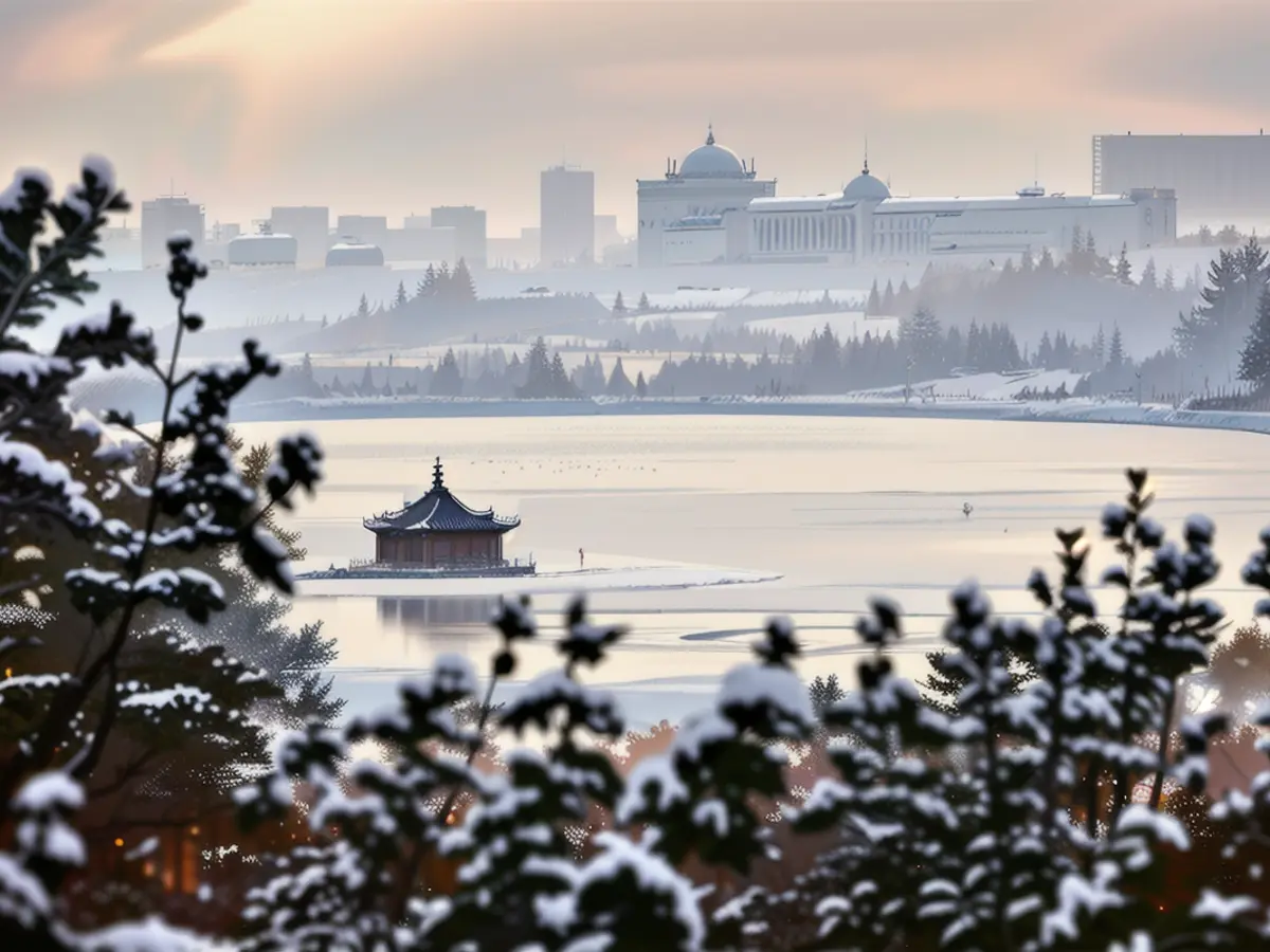 A snow-covered Zhongnanhai captured on February 13, 2011.