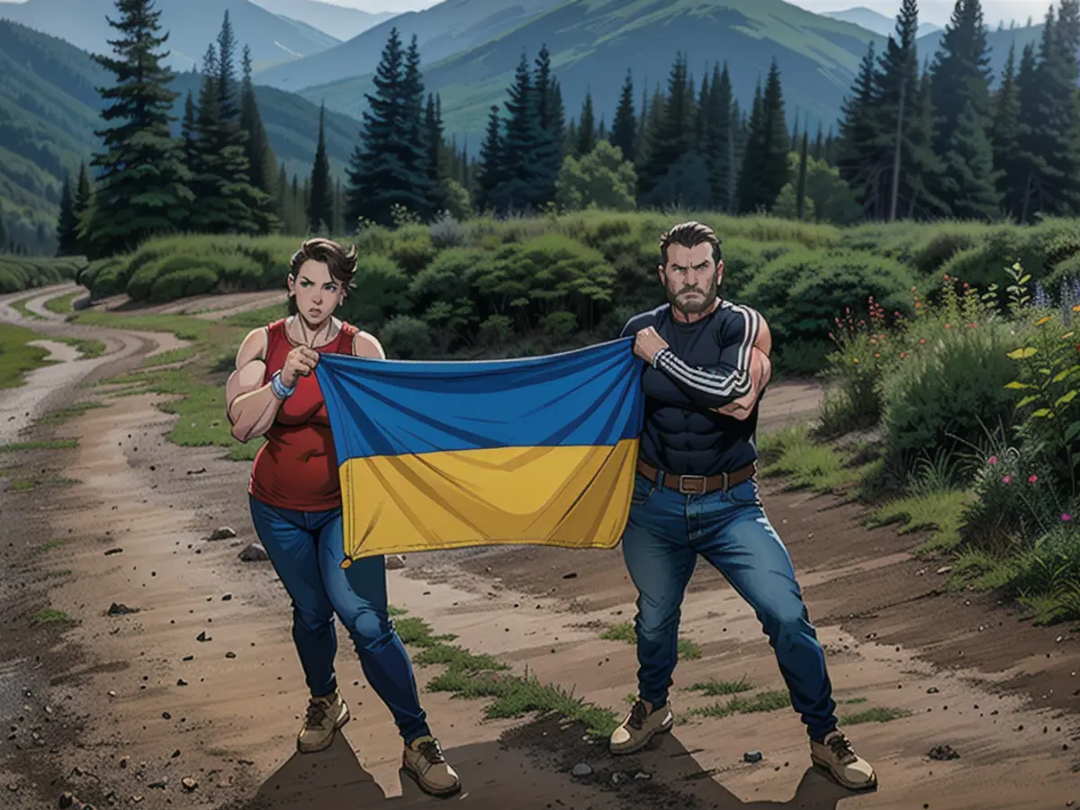Darja and her husband during a vacation in western Ukraine before the Russian invasion of Ukraine.
