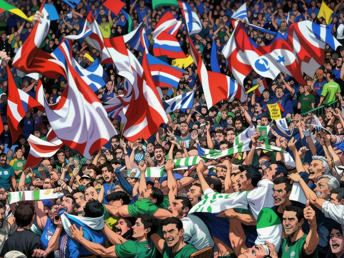 Celtic and Rangers fans at the start of the Scottish Premiership match between Celtic and Rangers at Celtic Park on September 10, 2016 in Glasgow.