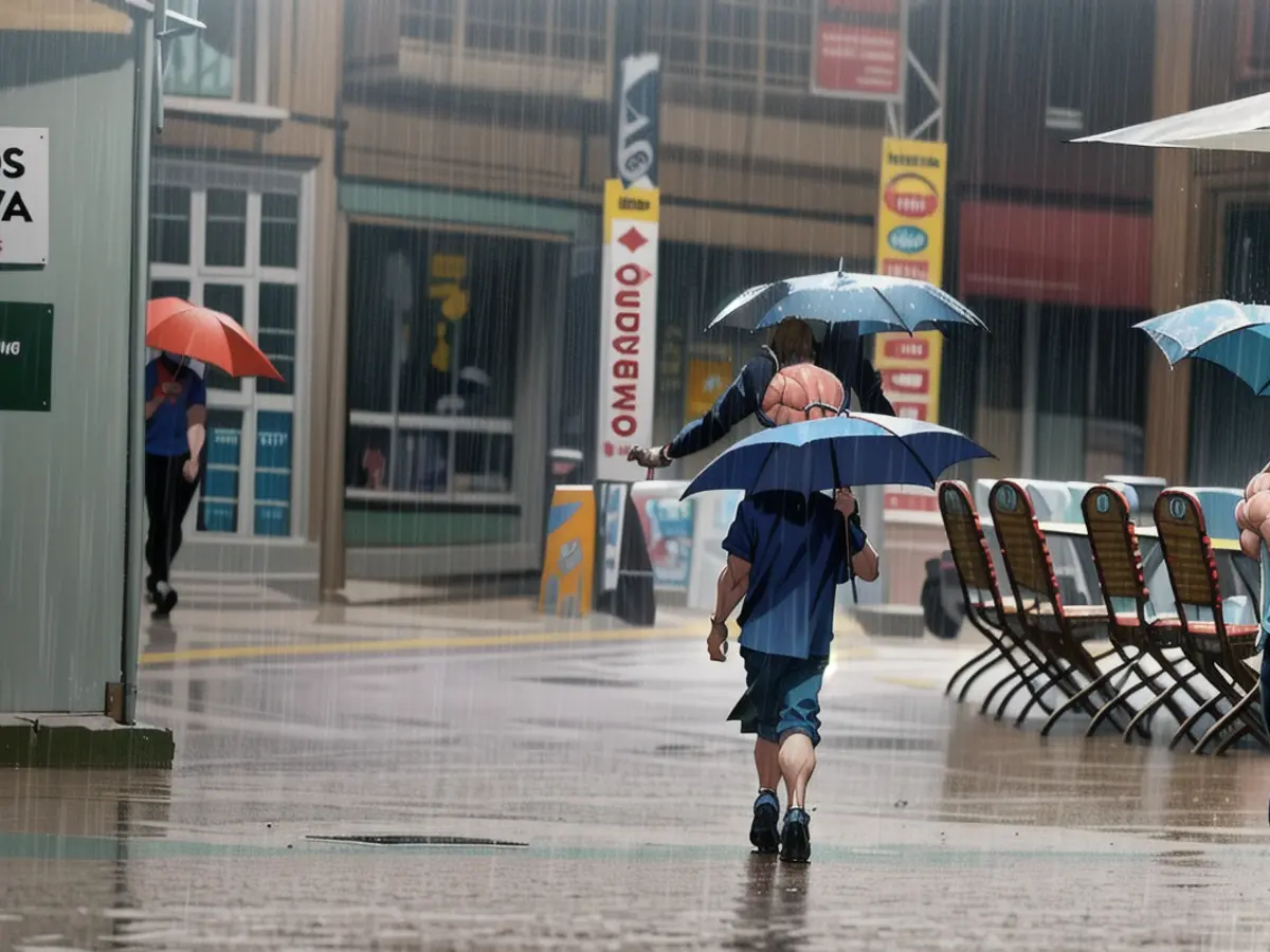 Das Hutfestival in der Innenstadt von Chemnitz leidete unter dem Regen