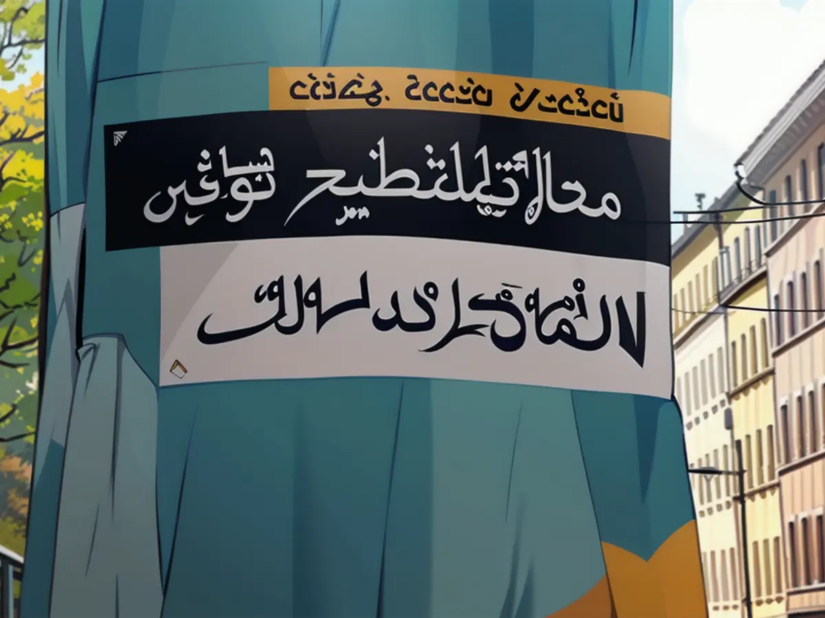 Originales Wahlplakat der CDU auf Arabisch