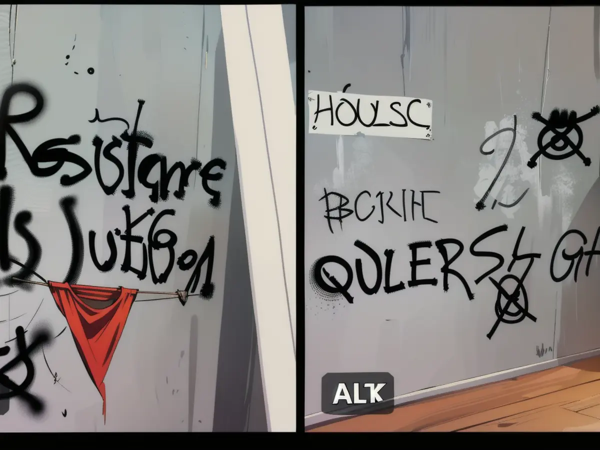 Bei der Besetzung der Humboldt-Universität in Berlin wurden die Wände mit Hass-Graffitis...