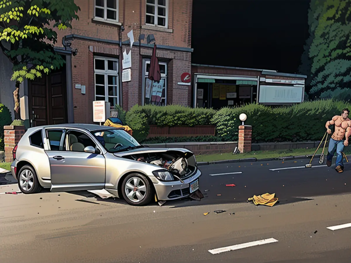 Mit diesem Wagen wurde ein Fußgänger erfasst, er starb noch an der Unfallstelle