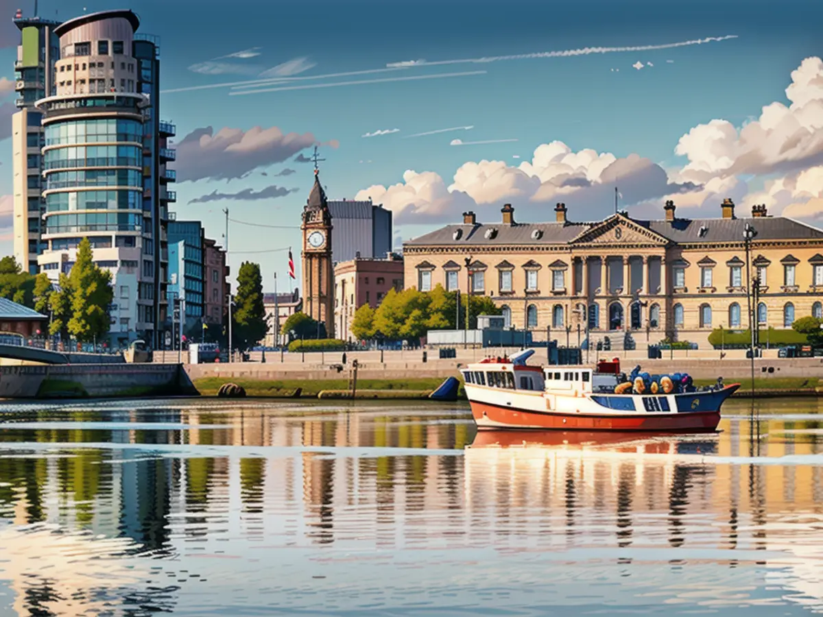 Belfast am Fluss Lagan galt viele Jahre als Konflikt-Zentrum. Heute ist die nordirische Hauptstadt zu einem Anlaufpunkt für Touristen aus ganz Europa geworden