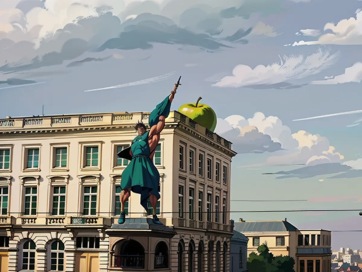 Was macht der Apfel da auf dem Dach? Das Magritte Museum ist eine Hommage an den berühmten Surrealisten, der gerne grüne Äpfel anders inszenierte.