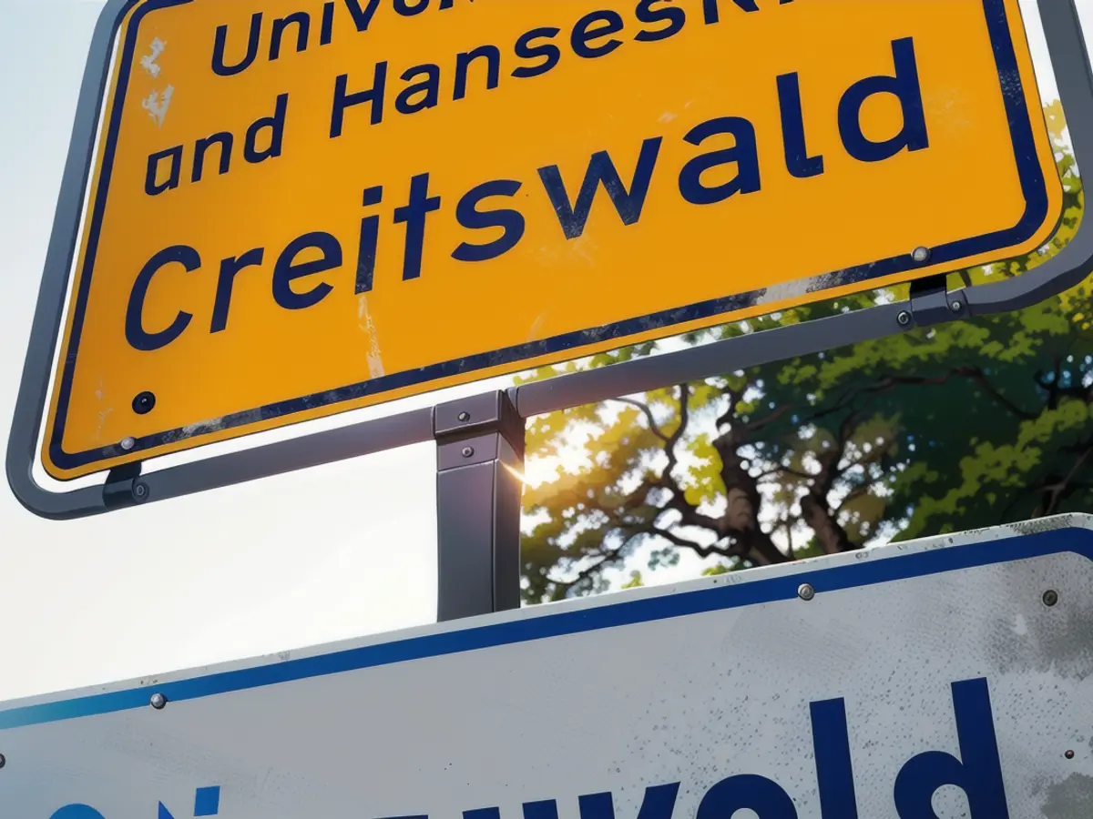 À partir d'aujourd'hui, la ville de Greifswald accueille également les arrivants avec son nom en...