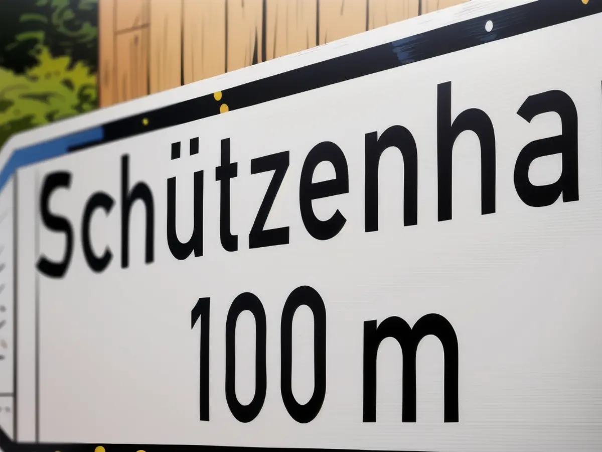Un panneau indique la direction de la Schützenhaus.