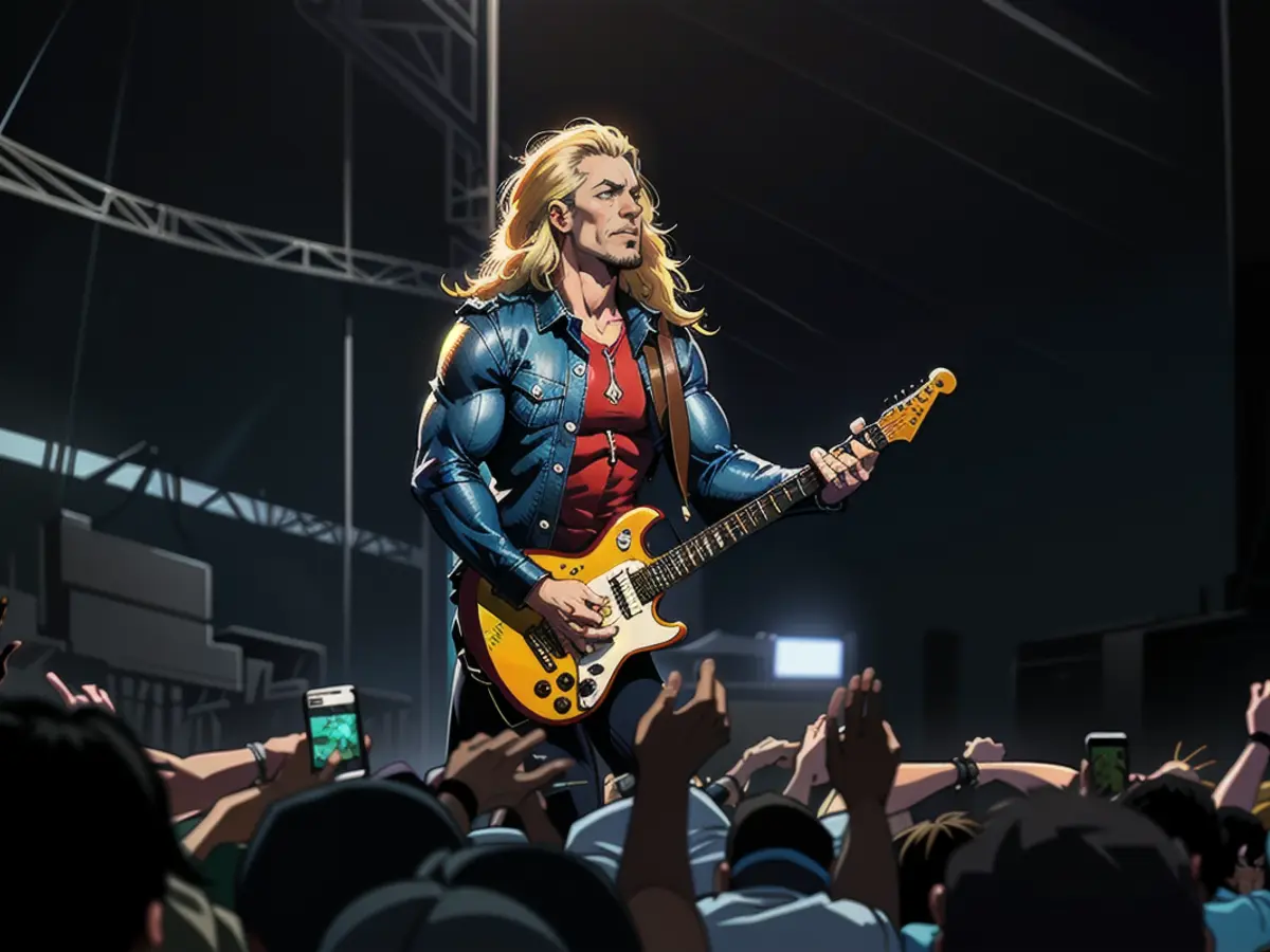 Kirk Hammett au concert de Metallica.