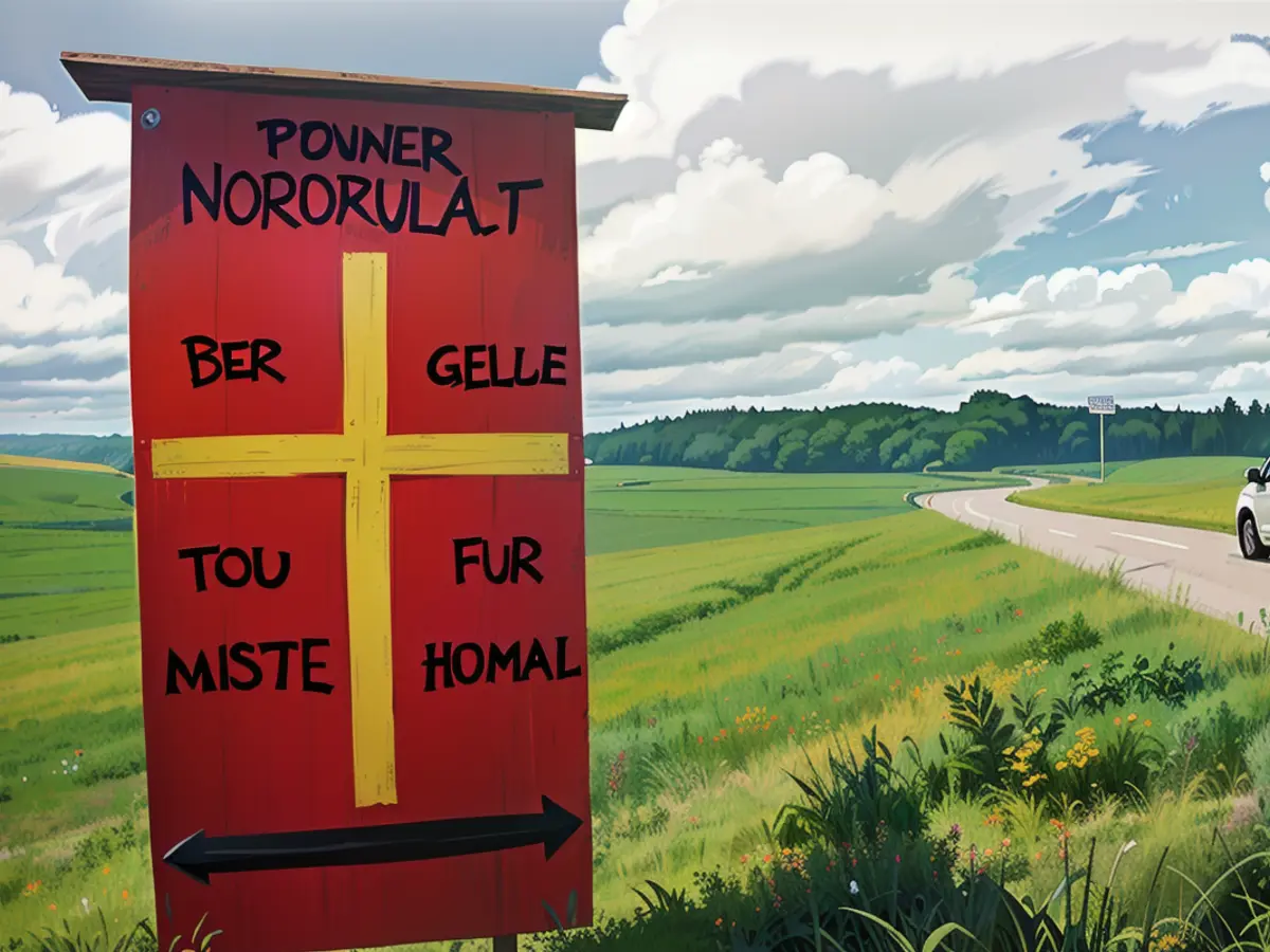 Un panneau de protestation portant l'inscription "Brenner Nordzulauf - Der gelbe Tod für unsere...