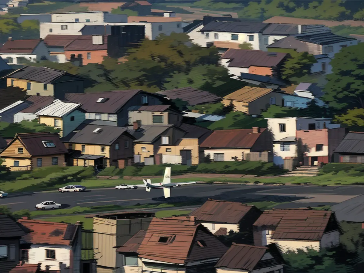 The Cessna plane skimmed across homes and treetops in Sydney's southwest suburb.