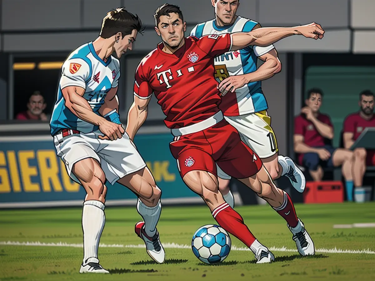 Nick Viergever (l.) im September 2021 im Duell mit dem damaligen Bayern-Star Robert Lewandowski
