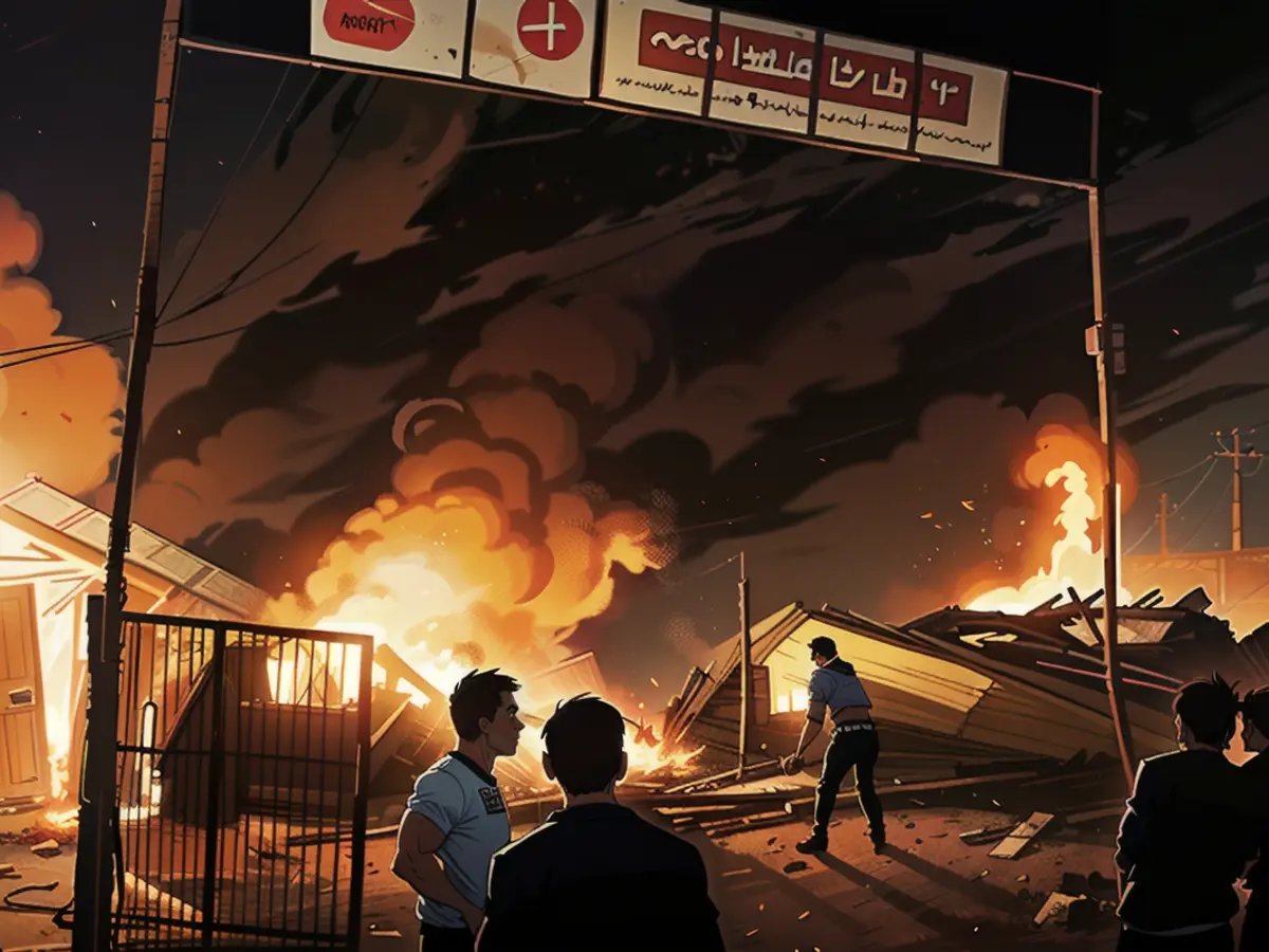 Nach einem israelischen Luftschlag in Rafah standen am Sonntagabend Dutzende Zelte von...
