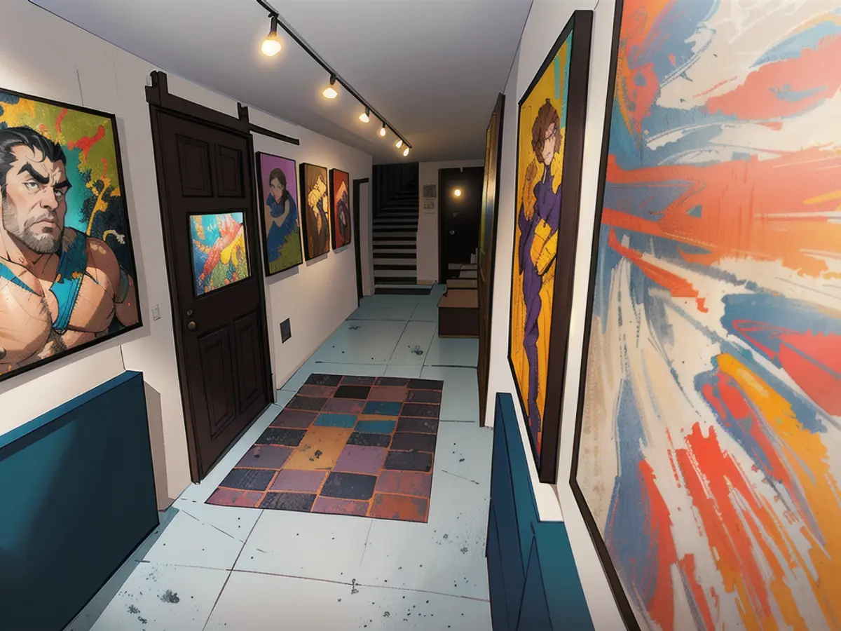 Eine Galerie mit Laurents Bildern befindet sich im Erdgeschoss seines Elternhauses