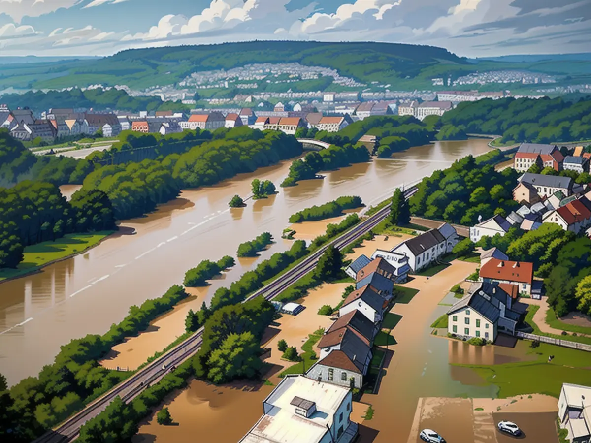 Das Hochwasser sorgte im Saarland – wie hier in Kleinblittersdorf – für große Schäden
