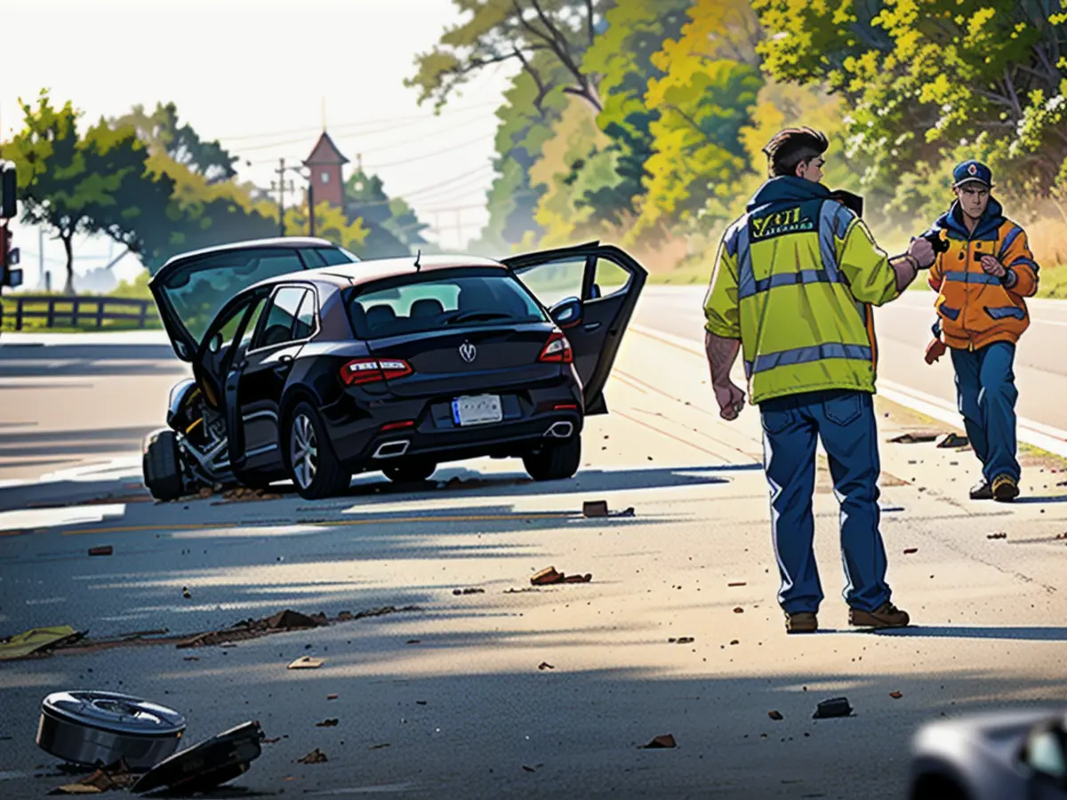 Der Fahrer (51) des VWs war angeblich auf der K100 in den Gegenverkehr geraten und frontal in einen Maserati gekracht