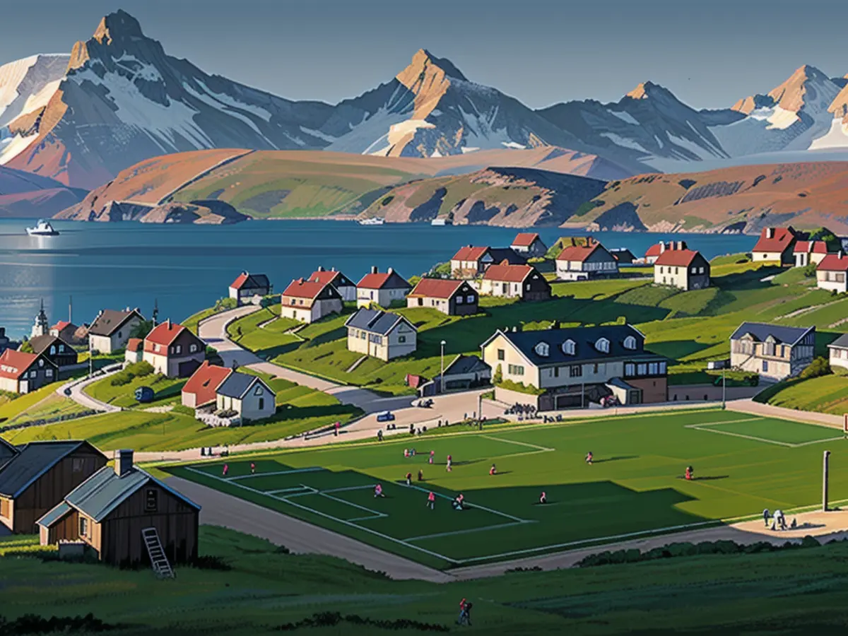 Le football se joue dans un décor pittoresque au Groenland