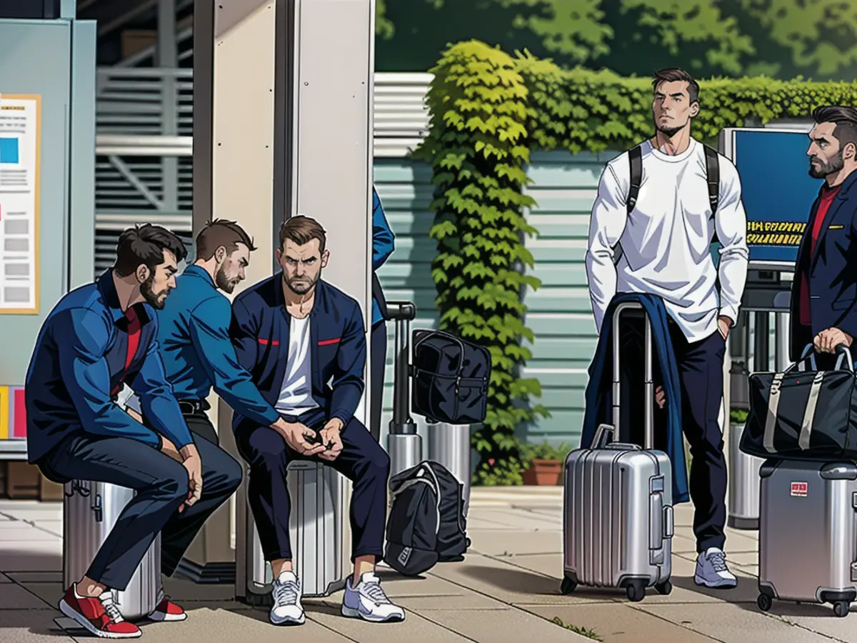 Les stars de la DFB Manuel Neuer, Ilkay Gündogan, Florian Wirtz, Pascal Groß et Aleksandar Pavlovic (à partir de la droite).