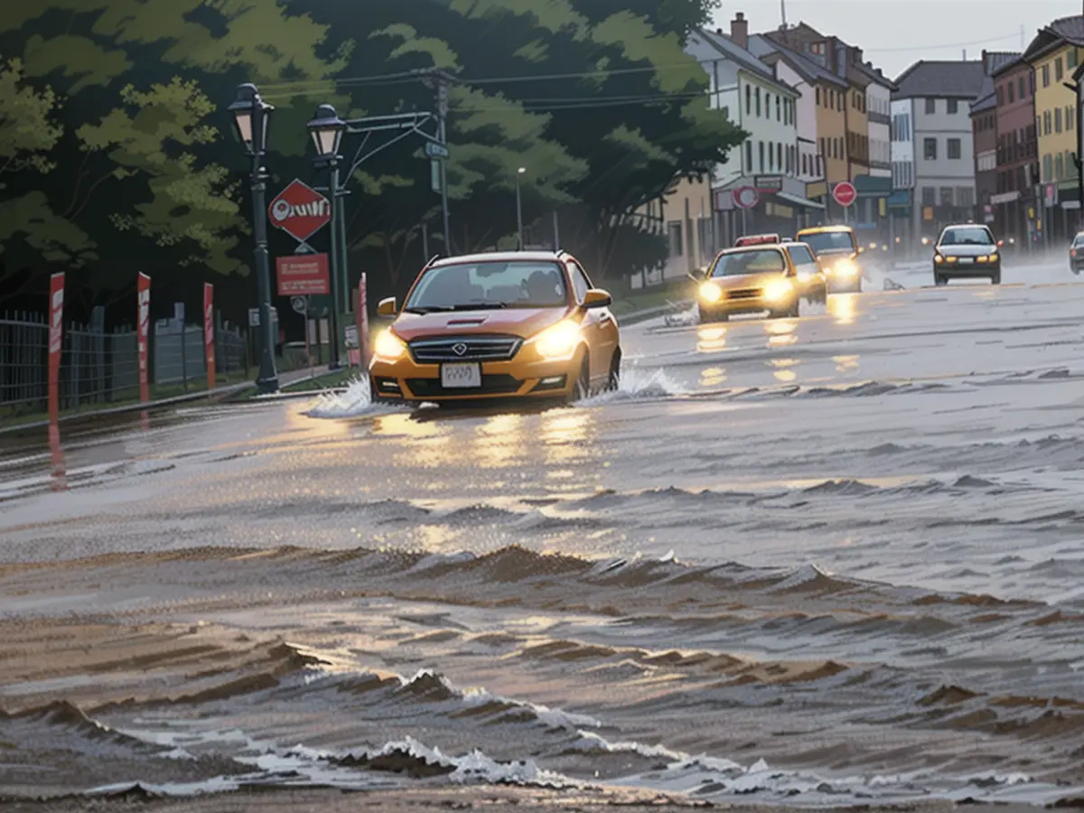 Les rivières débordent, les routes sont inondées - de violentes tempêtes balaient l'Allemagne