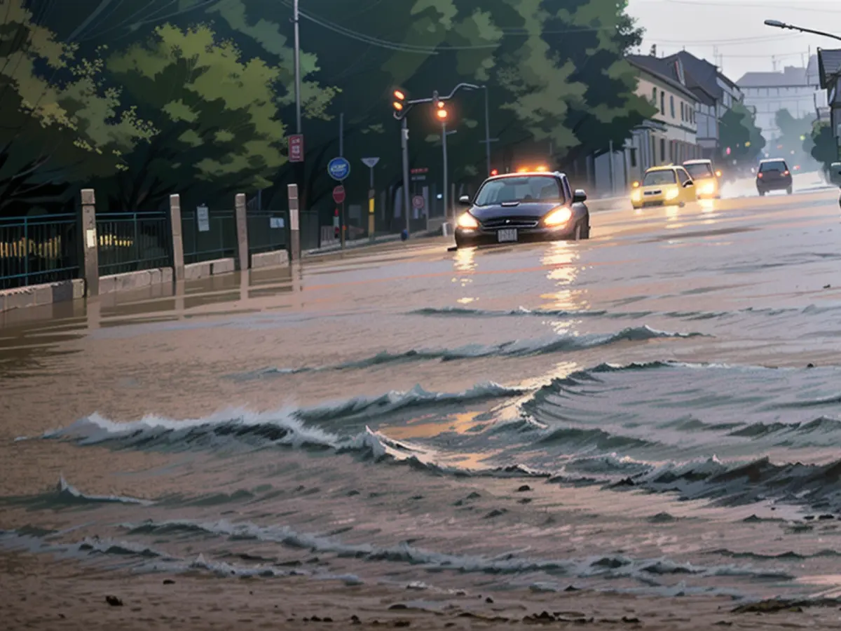 Rivers overflow, roads are flooded - severe storms sweep across Germany