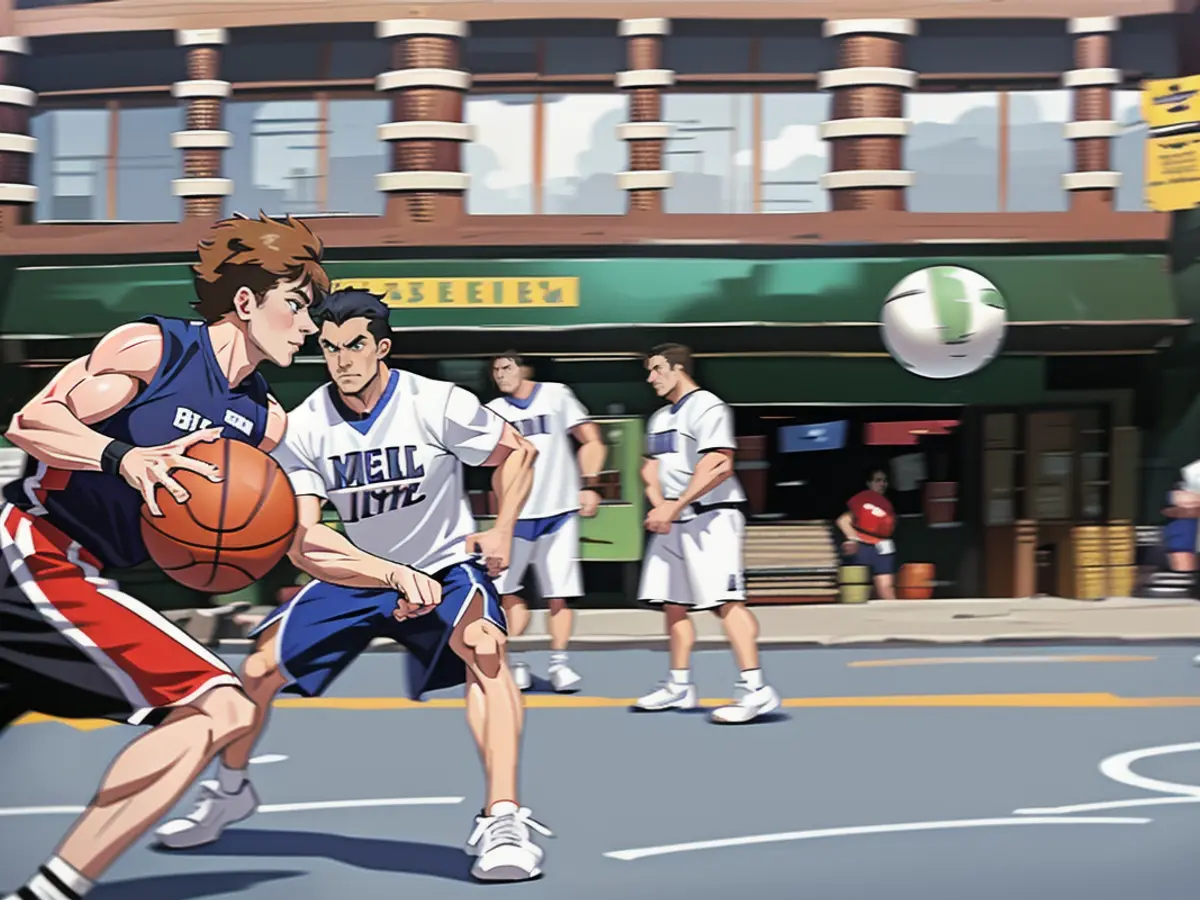 Thomas Lake, with ball, at a basketball tournament in Springfield, Massachusetts, around 2003.