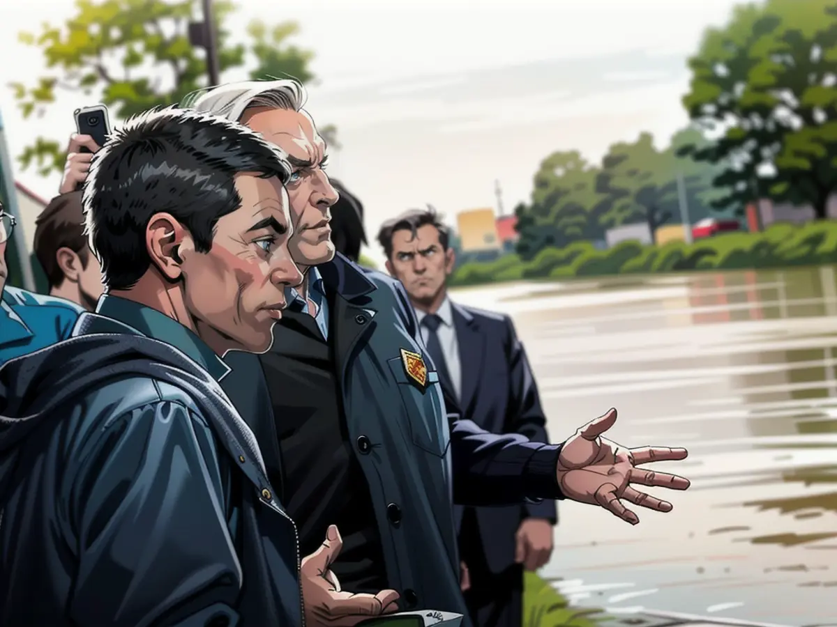 Habeck is traveling in the flood area together with Bavaria's Minister President Söder and Interior Minister Herrmann.