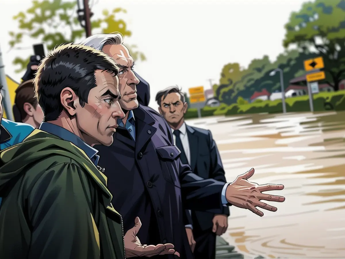 Habeck is traveling in the flood area together with Bavaria's Minister President Söder and Interior Minister Herrmann.